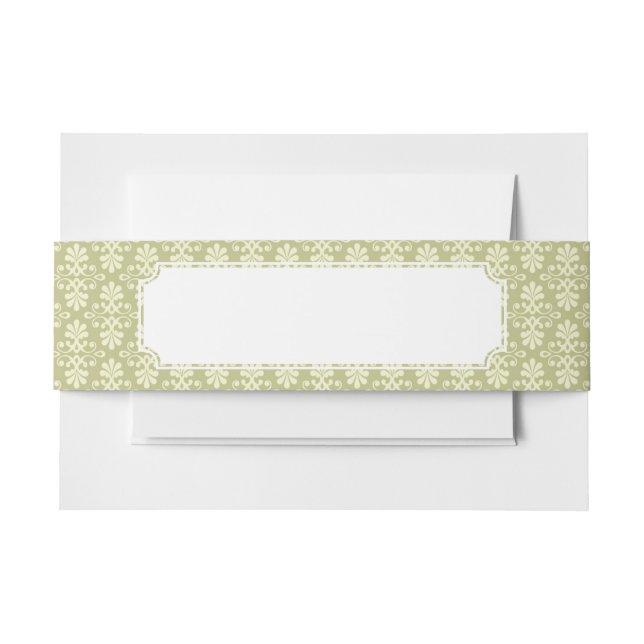 Bandeau De Faire-part Papier peint floral de damassé (Devant Example)