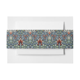 Bandeau De Faire-part Papier peint floral Morris Navy Blue Snakeshead