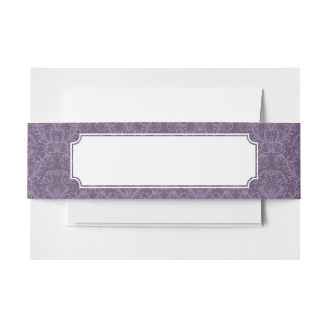 Bandeau De Faire-part Papier peint floral pourpre 2 (Devant Example)