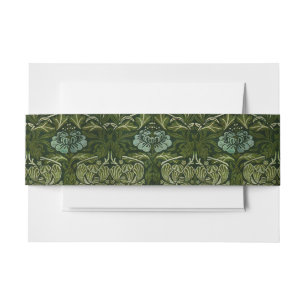 Bandeau De Faire-part Papier peint Grande Tulipe Rose verte de William M