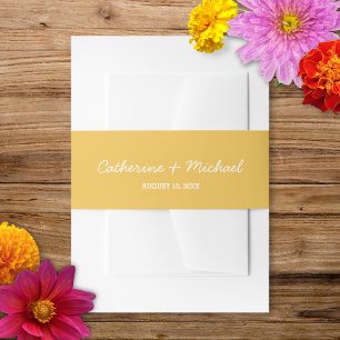Bandeau De Faire-part Papier Picado Jaune   Invitation Belly Band