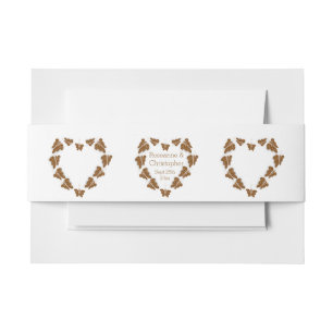 Bandeau De Faire-part Papillons couleur chocolat Mariage design