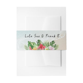 Bandeau De Faire-part Paradise Blooms Faire-part de mariage Belly Band