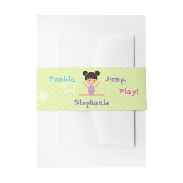Bandeau De Faire-part Parti de la gymnastique (Devant example)