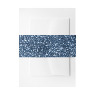 Bandeau De Faire-part Parties scintillant Bleue de la Marine Faux