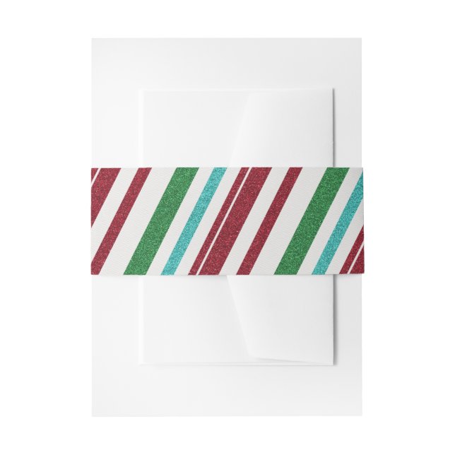 Bandeau De Faire-part Parties scintillant Candy Stripes (Devant example)