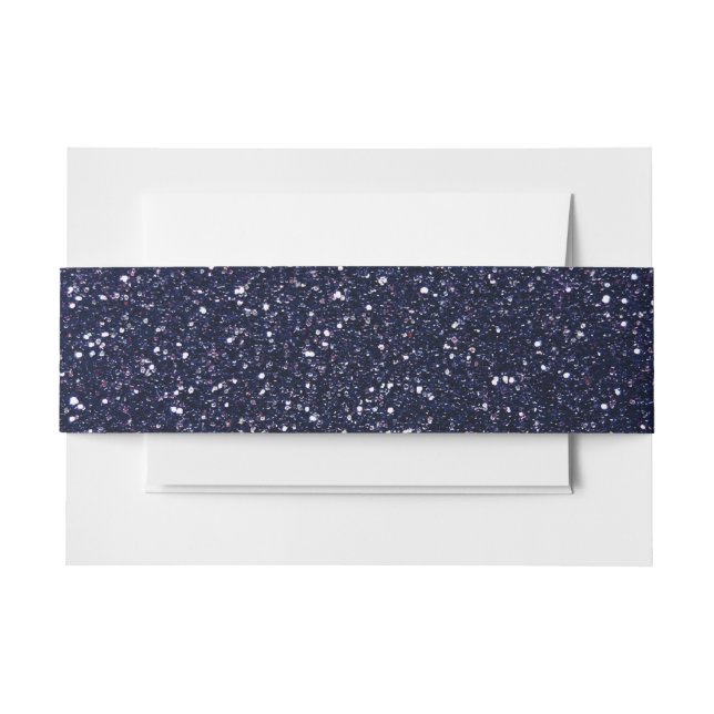 Bandeau De Faire-part Parties scintillantes de bleu marine (Devant Example)