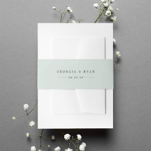 Bandeau De Faire-part Pastel Sage Green Mariage personnalisé