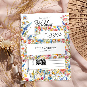 Bandeau De Faire-part Pays Fleur sauvage Joli Mariage Floral