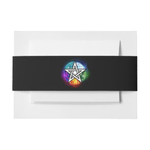 Bandeau De Faire-part pentagramme du Wiccan