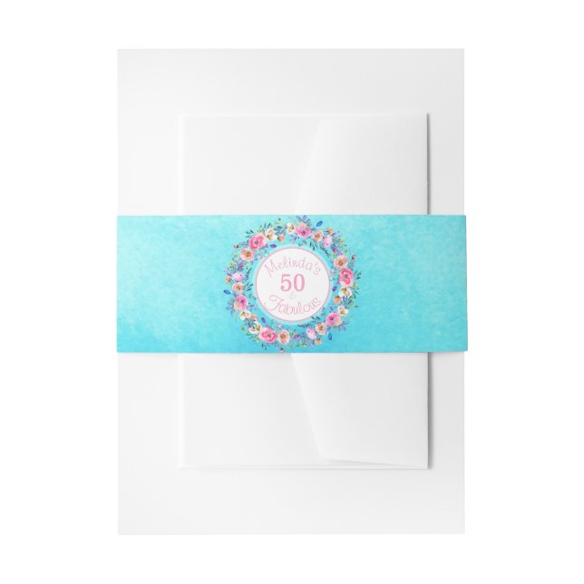 Bandeau De Faire-part Personnalisé Cinquante et fabuleux 50e anniversair (Devant example)