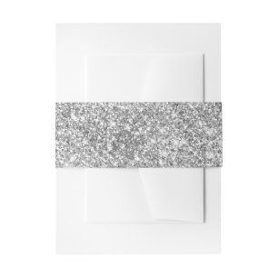 Bandeau De Faire-part Photo Parties scintillant en argent