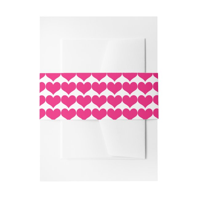 Bandeau De Faire-part Pink Cute Hearts Motif Belly Band (Devant example)