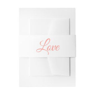 Bandeau De Faire-part Pink Love Mariage Fête des mariées moderne, minima