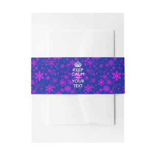 Bandeau De Faire-part Pink Snowflakes GARDEZ CALME ET votre texte créati