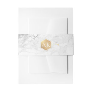 Bandeau De Faire-part PixDezines Faux Gold Sweet Honeycomb+Marble