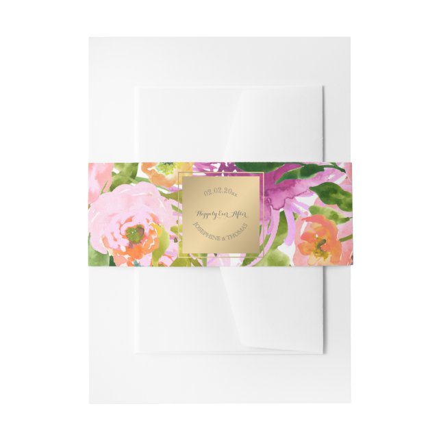 Bandeau De Faire-part PixDezines Floral/Aquarelle/Ranunculus/Rose (Devant example)