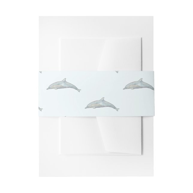 Bandeau De Faire-part Plage de dauphins (Devant example)