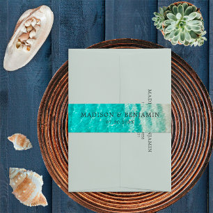 Bandeau De Faire-part Plage d'été côtière nautique Destination Mariage