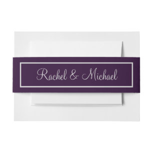 Bandeau De Faire-part Plum attrayant et Mariage d'argent