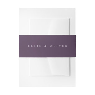 Bandeau De Faire-part Plum Purple Boho Mariage moderne
