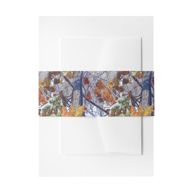 Bandeau De Faire-part Premier Camouflage hivernal de neige (Devant example)