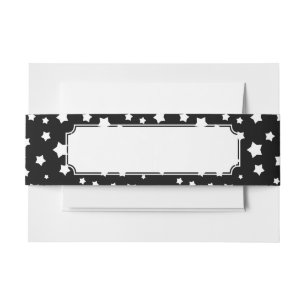 Bandeau De Faire-part Profil sous convention astérisque noir et blanc