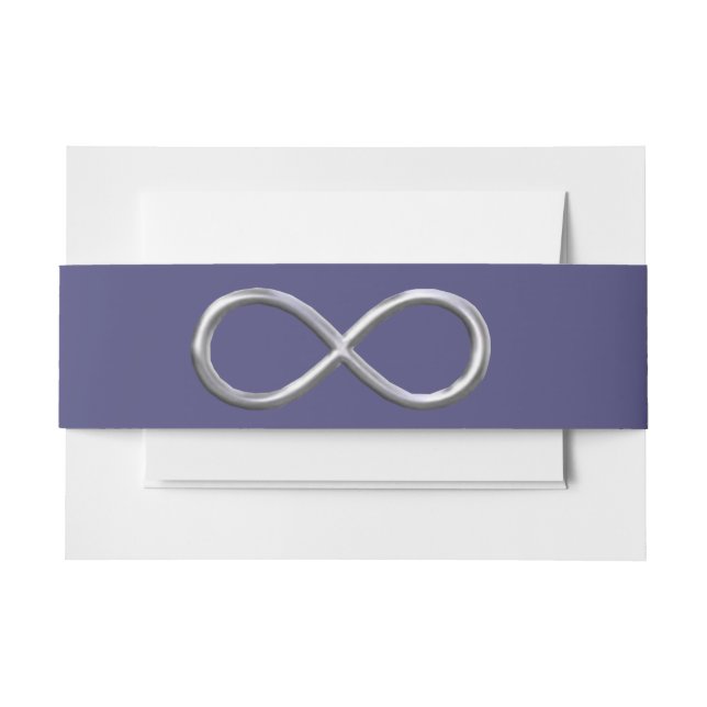 Bandeau De Faire-part Purple Blue Silver Infinity Invitation Bande de ve (Devant Example)