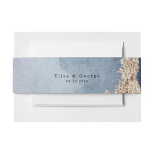 Bandeau De Faire-part Purple Dusty Blue Agate Gold Mariage personnalisé