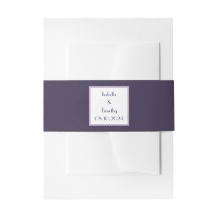 Bandeau De Faire-part Purple Simple Minimaliste Élégant Mariage moderne