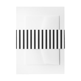 Bandeau De Faire-part Rayure fine pinstripe noir et blanc