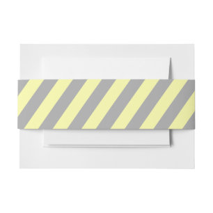 Bandeau De Faire-part Rayures diagonales jaunes et grises