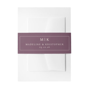 Bandeau De Faire-part Rectangle Minimaliste Marron Élégant