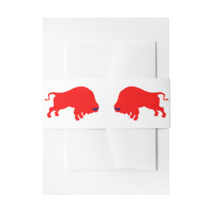 Bandeau De Faire-part Red Bulls Invitation Belly Bands