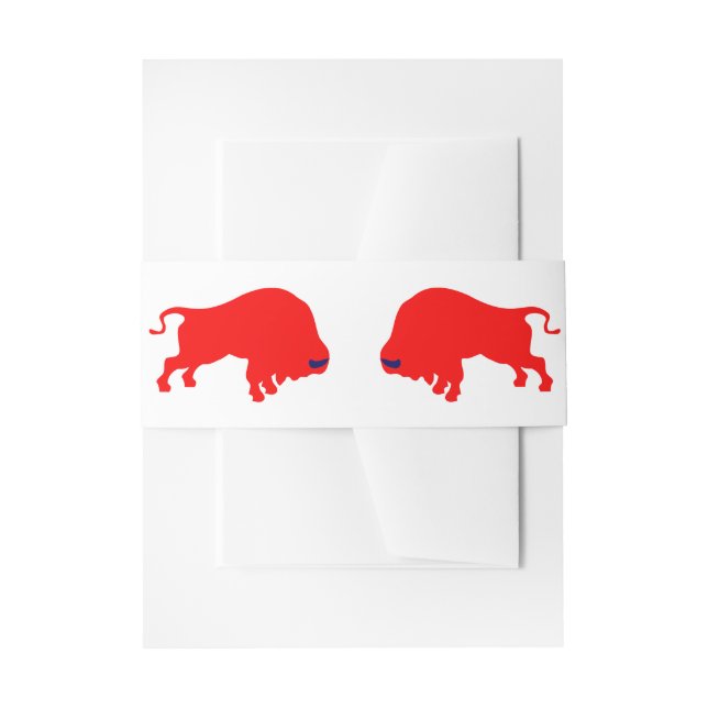 Bandeau De Faire-part Red Bulls Invitation Belly Bands (Devant example)
