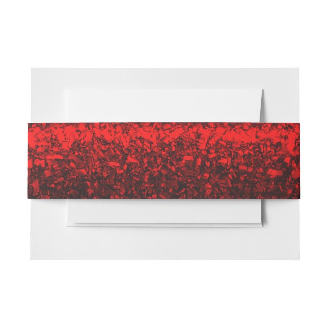 Bandeau De Faire-part Red Glitz Belly Band (Devant Example)