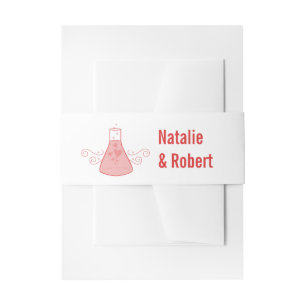 Bandeau De Faire-part Red Sweet Chimie Mariage Bandes du ventre