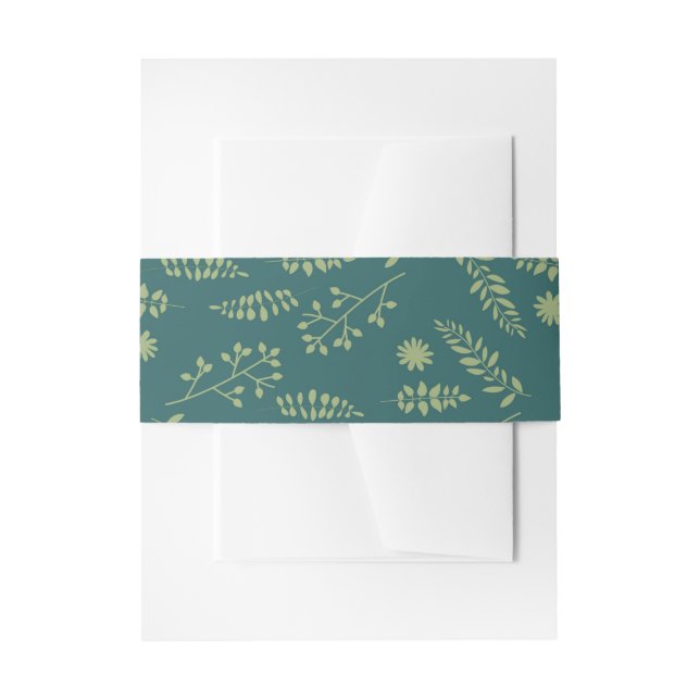 Bandeau De Faire-part Renards romantiques et Mariage de feuillage floral (Devant example)