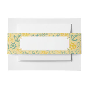 Bandeau De Faire-part Rétro arrière - plan avec l'ancre, cordes