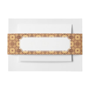 Bandeau De Faire-part Rétro arrière - plan coloré de motif