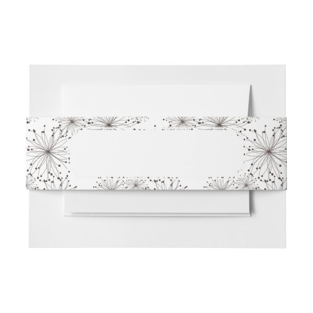 Bandeau De Faire-part Rétro arrière - plan floral (Devant Example)