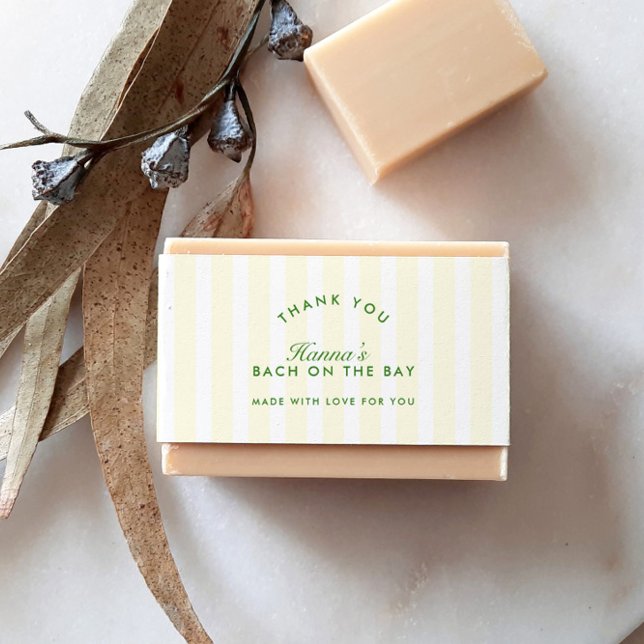 Bandeau De Faire-part Retro Moderne Vert & Jaune Personnalisé (Retro Modern Green & Yellow Personalized Invitation Belly Band)
