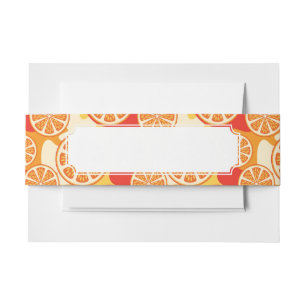 Bandeau De Faire-part Rétro motif orange d'agrume