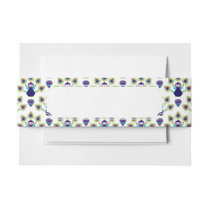 Bandeau De Faire-part rétro paon exotique de l'Inde