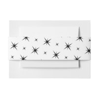 Retro Vegas Black Stars Enveloppe Belly Band