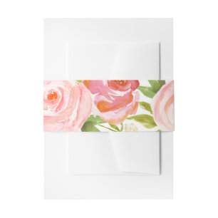 Bandeau De Faire-part Rose Garden Floral Mariage Belly Band