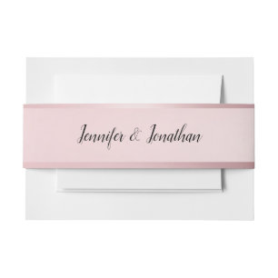 Bandeau De Faire-part Rose Gold Moderne Calligraphique Typed Script Popu
