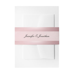 Bandeau De Faire-part Rose Gold Moderne Script manuscrit Texte Classé