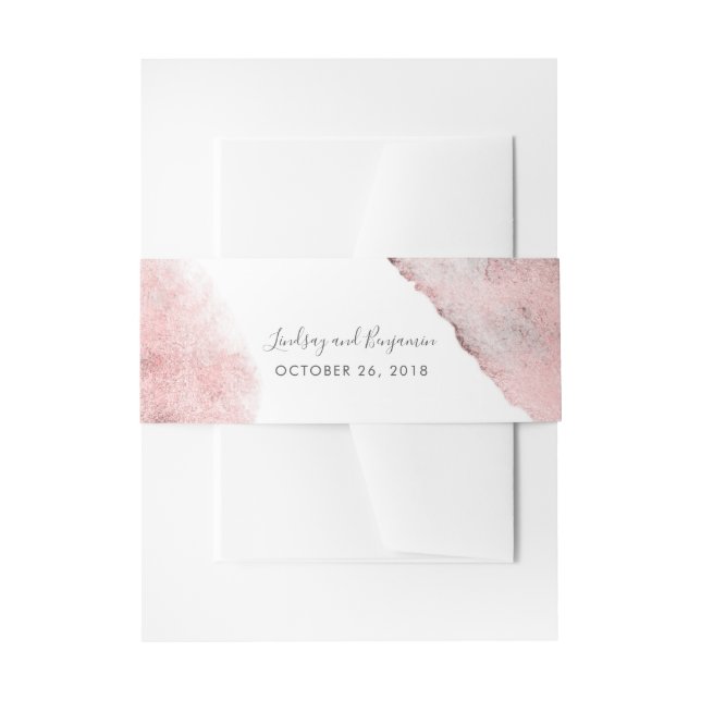 Bandeau De Faire-part Rose Gold Splatters Arrière - plan moderne (Devant example)