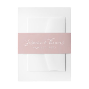 Bandeau De Faire-part Rose Poussiéreux Rose Mariage